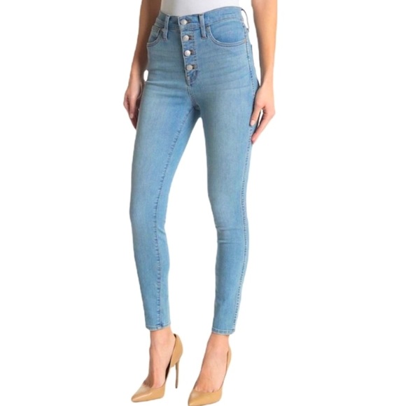 Madewell Denim - MADEWELL NWT 10” Button Fly High-Rise Denim Skinny Jeans in Mickleton Wash